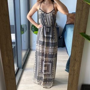 Baroque Leg Slit Dress